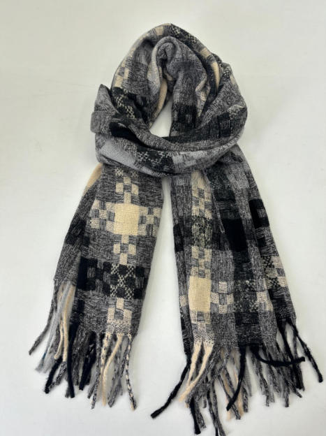 Vikt vävd scarf i svart