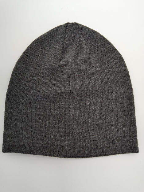 `Mörkgrå finst­rickad slouchy mössa i unisex-modell