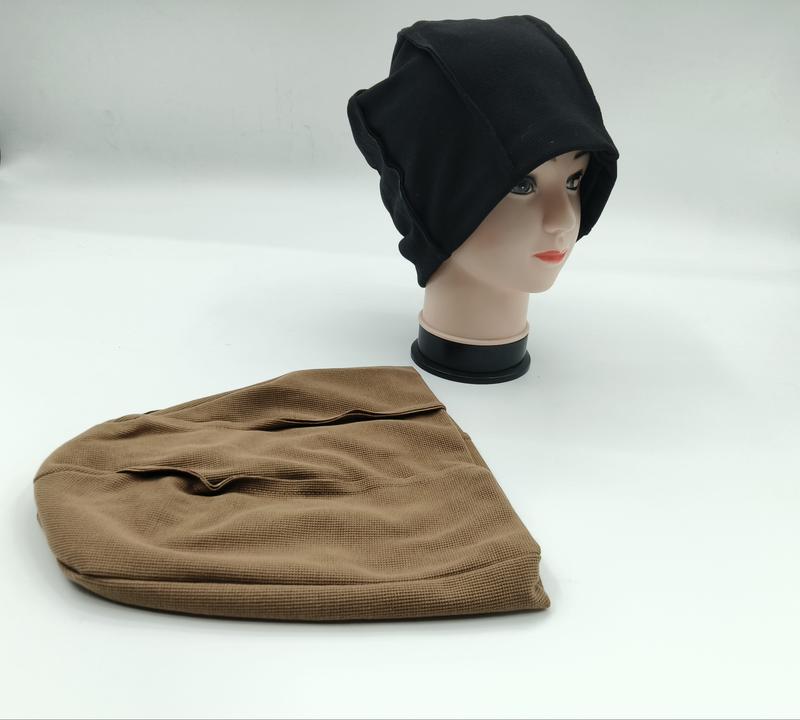 Svart och brun waffle-knit slouchy mössa i tvåpack